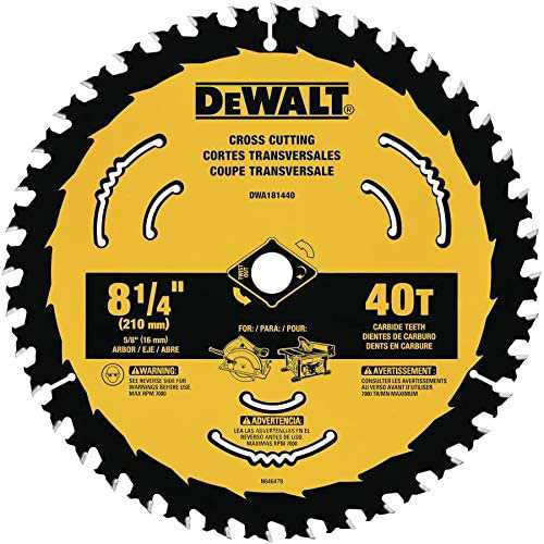 DEWALT デウォルト DWA181440 40刃 8-1/4インチ 210mm ソーブレード 替