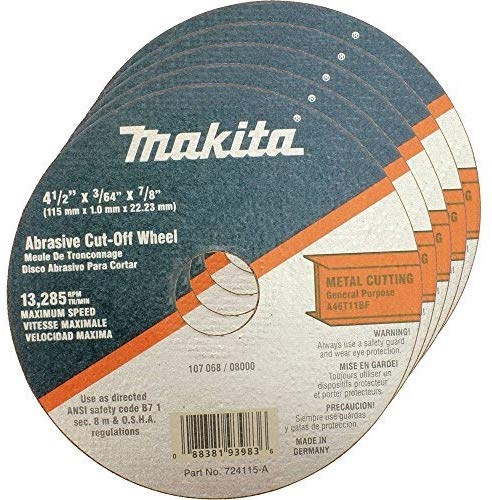 Makita 724115-A-25 Cut Off Wheel 25-Pack 4-1/2-Inch マキタ