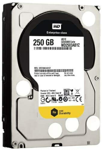 WD 250 GB WD RE SATA III 7200 RPM 64 MB Cache Bulk/OEM Enterprise Hard Drive WD2503ABYZ