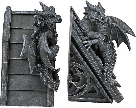 Toscano CL-55773 Gothic Castle Dragons Bookends