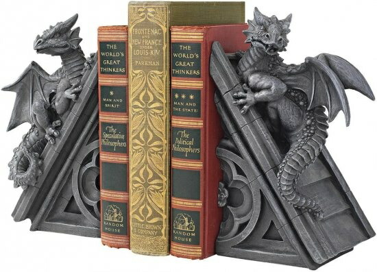 Toscano CL-55773 Gothic Castle Dragons Bookends