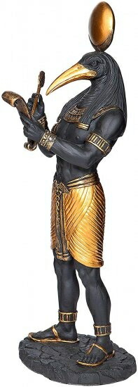 Design Toscano WU77177 聖書のトス エジプトの知識の神像、ブラック/ゴールド