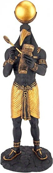 Design Toscano WU77177 聖書のトス エジプトの知識の神像、ブラック