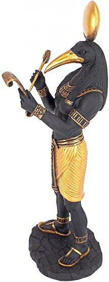 Design Toscano WU77177 聖書のトス エジプトの知識の神像、ブラック