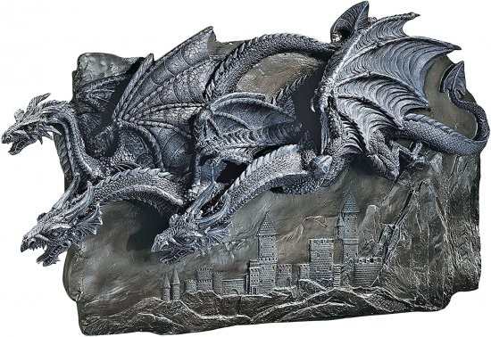 Design Toscano Morgoth Castle Dragons Wall Sculpture