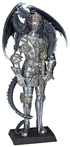 Design Toscano Sir Lancelot ゴシックドラゴン像 ピューターの通販は
