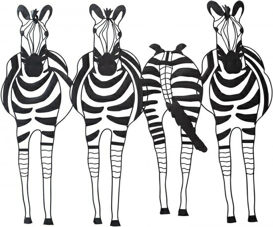 Design Toscano Static Stripes Sculptural Zebra Wall Frieze_1