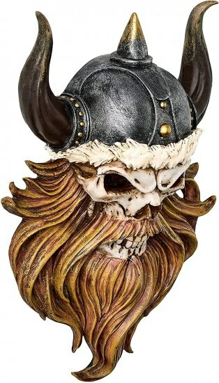 Design Toscano The Skull of Valhalla Viking Warrior Wall Statueの通販は 25,100円