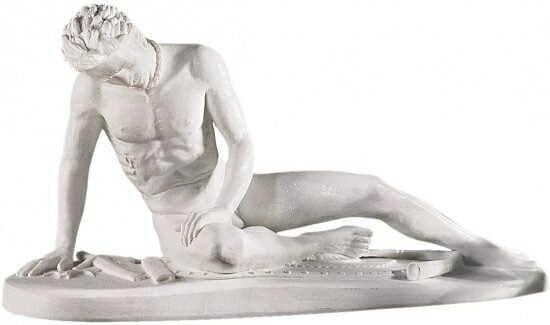 (White) - Design Toscano Dying Gaul (Galeta Morente) Bonded Marble Statue