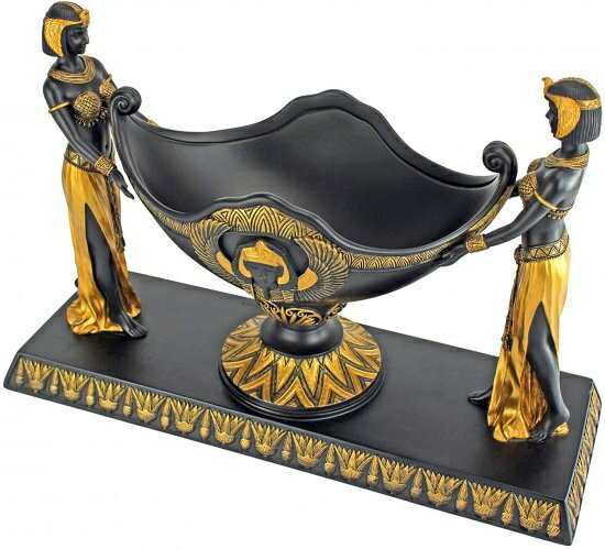 デザイントスカーノThe Pharaohs Handmaidens Sculptural Pedestal Urn ゴールド WU76524