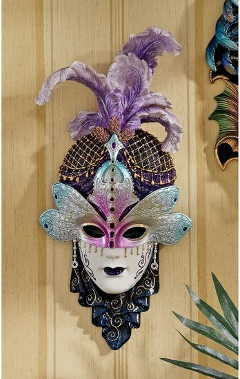 (Cortina) - Design Toscano WU75061 the Venetian Masquerades Maiden del Cortina Sculptural Wall Mas_1