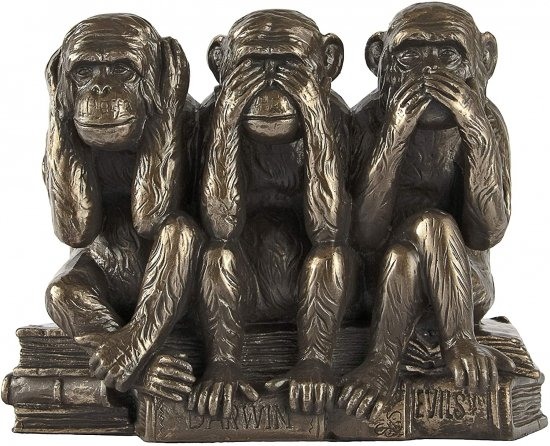 Design Toscano The Hear-No, See-No, Speak-No Evil Monkeys Statue in Faux Bronze