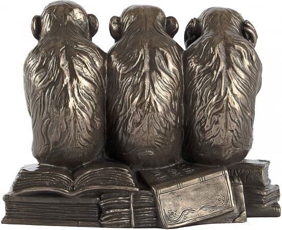 Design Toscano The Hear-No, See-No, Speak-No Evil Monkeys Statue in Faux Bronze