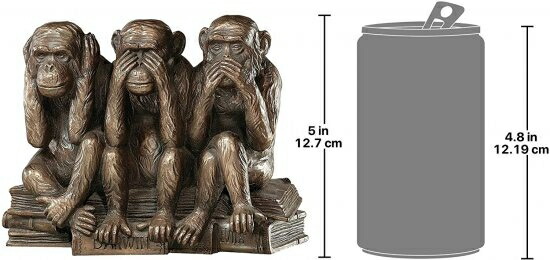 Design Toscano The Hear-No, See-No, Speak-No Evil Monkeys Statue in Faux Bronze