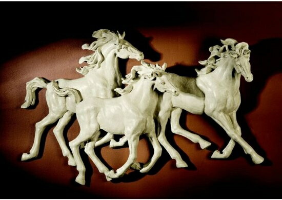 Design Toscano Los Tres Caballos del Castillo Alomar Wall Sculpture_1
