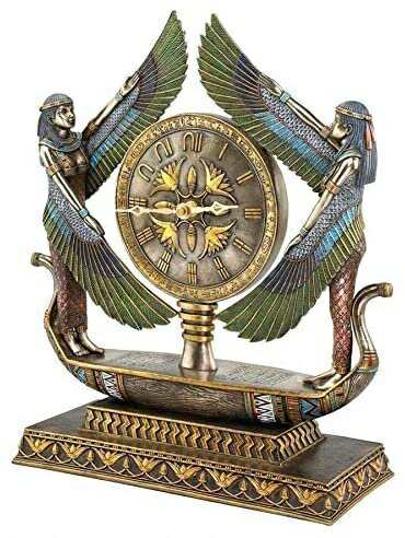 Design Toscano Wings of Isis Egyptian Revival Sculptural Clock