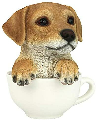 Design Toscano Puppuccino 子犬 コレクター向け イエローレーブ 犬の像 5.5インチ フルカラー 13,100円