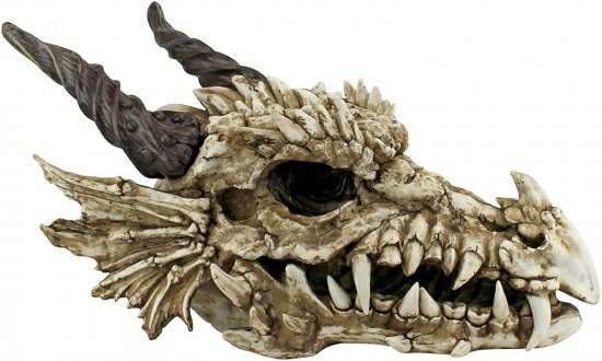 (Large) - Design Toscano CL2817 Stoker's Moors Dragon Skull Sculpture - Large (Multicolor)