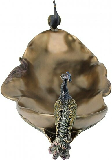 Design Toscano Peacock's Decorative Centrepiece Sculptural Bowl._2