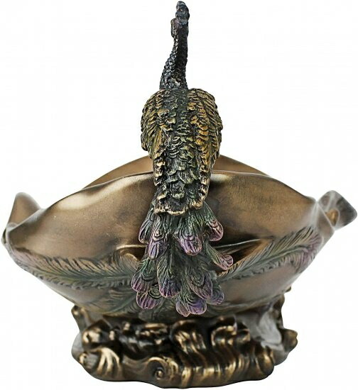 Design Toscano Peacock's Decorative Centrepiece Sculptural Bowl._4