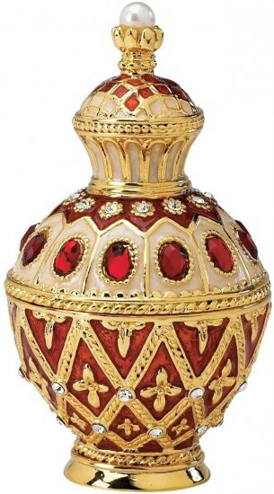 (Single, Red) - Design Toscano The Pushkin Svetlana Faberge Style Enamelled Egg Statue - Red
