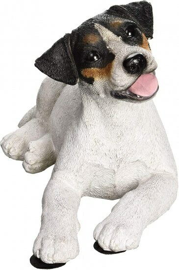 Design Toscano Black and White Jack Russell Puppy Dog Statue, Multicolored by Design Toscano