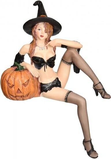 Design Toscano Halloween Temptress Witch Shelf Sitter Statue