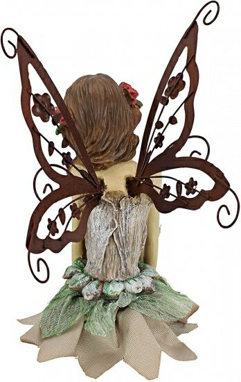 デザイントスカーノファニーガーデン妖精座り像、30.5 cm、ポリレジン、フルカラーの通販は