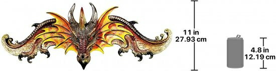 Design Toscano QS292739 the Dragon of Kingsbridge Manor Pediment Wall Sculpture_3