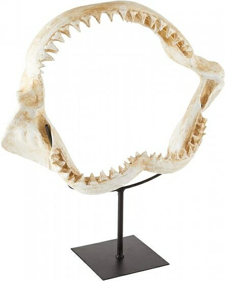 Design Toscano Shark's Jagged Jaws Statue Ivory