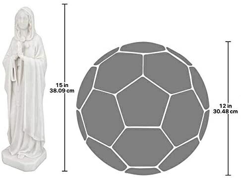 大理石のマリア様 Design Toscano 聖母マリア ボンデッド大理石樹脂像、Lサイズ