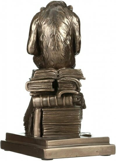 Design Toscano Charles Darwin's Ape Human Evolution Figurine Animal Statue, 8 Inch, Polyresin, Bro