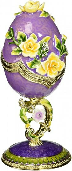 (Lavender) - Design Toscano Spring Bouquet Collection Faberge Style Enamelled Egg