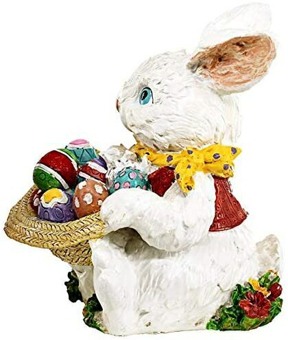 Design Toscano Mortimer The Bunny and his Easter Eggs Rabbit Statue フルカラー