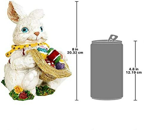 Design Toscano Mortimer The Bunny and his Easter Eggs Rabbit Statue フルカラー