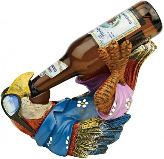 Design Toscano Beer Buddy Tiki Parrot Statue 12,996円