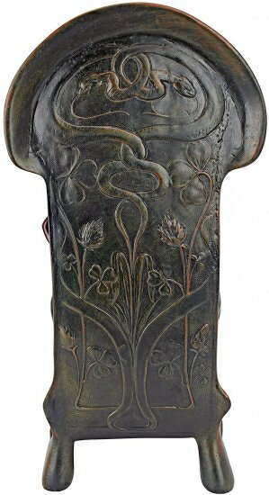 Design Toscano KY8022 デュアルメイデン アールヌーヴォー マントルピース時計 Verdigris_3