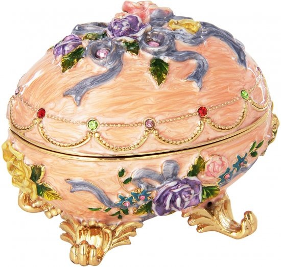 Design Toscano Renaissance Faberge Style Enameled Egg Couleur Rose by Design Toscano