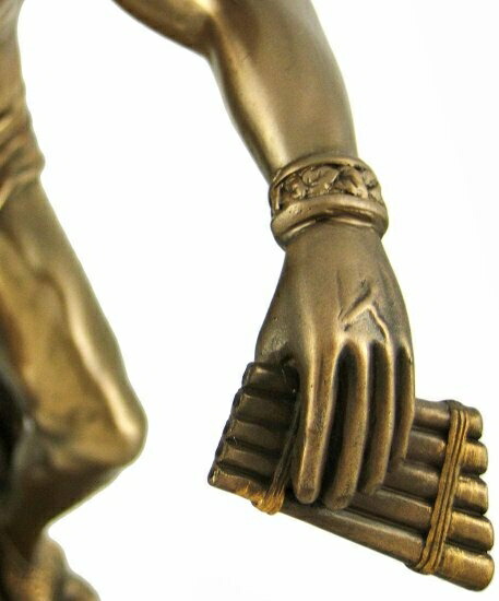 Greek God Hermes Bronzed Finish Statue Mercury Luck by Pacific Giftware