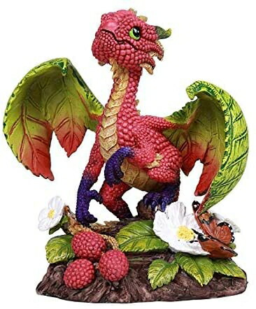 Pacific Giftware スタンリー・モリソン作 ラズベリー・ガーデン・ドラゴン ホームデコレーション像