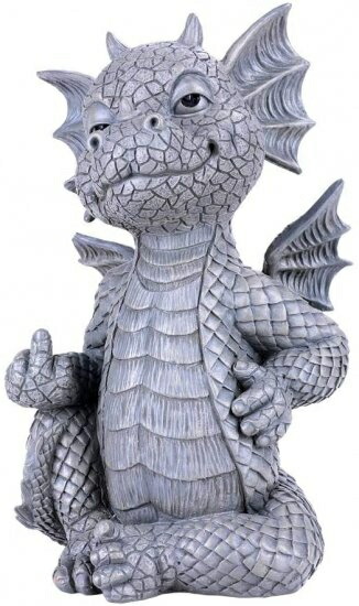 Pacific Giftware ガーデン ドラゴン フィンガーアップ ガーデン ディスプレイ 装飾 アクセント 彫刻 スの通販は 25,600円