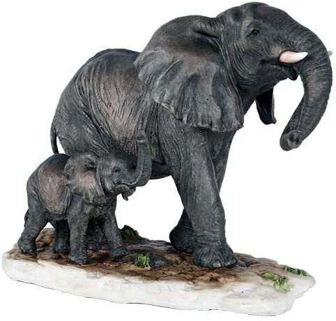 Pacific Giftware アフリカ象と赤ちゃん 象 絶滅危惧野生動物 コレクターズフィギュア 像の装飾ギフトの通販は