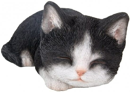 Pacific Giftware リアルなバイカラー 黒と白の猫 子猫 睡眠 収集価値のあるフィギュア 素晴らしいディテ 10,626円