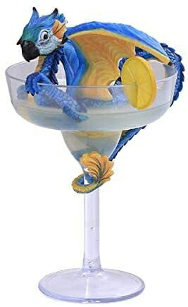 Pacific Giftware PT Drinks and Dragonsシリーズ マルガリータに乗った翼ドラゴン 樹脂製フィギュア Sta