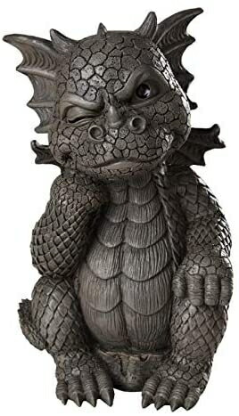 Pacific Giftware ガーデンドラゴン考えるドラゴンガーデンディスプレイ 装飾アクセント 彫刻ストーン仕