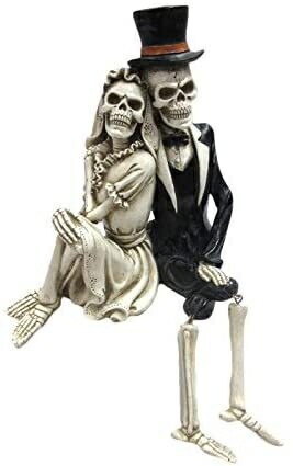 Pacific Giftware 死者の日 スケルトン 結婚式 カップル 棚 シッター 置物 8インチの通販は