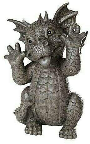 Pacific Giftware ガーデンドラゴン ほろ酔いドラゴンガーデンディスプレイ 装飾アクセント彫刻ストーン