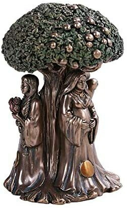 Pacific Giftware PT トリプル メイデン 母 クローン 月 女神 生命の樹の下 キャストブロンズ 樹脂製フィ