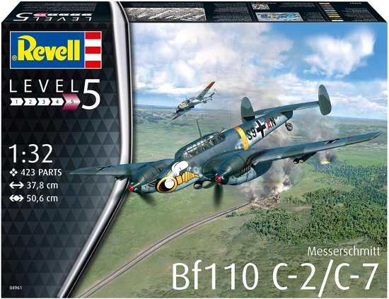 ドイツレベル 1/32 ドイツ空軍 メッサーシュミット Bf110 C-7 プラモデル 04961｜au PAY マーケット