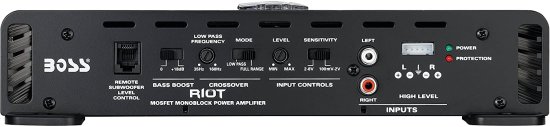 BOSS Audio システム R1100M Riot シリーズ カーオーディオ サブウーファー アンプ - 1100 High Output, モノブロック, Class A/B, 2/4 Ohm Stable, L_5